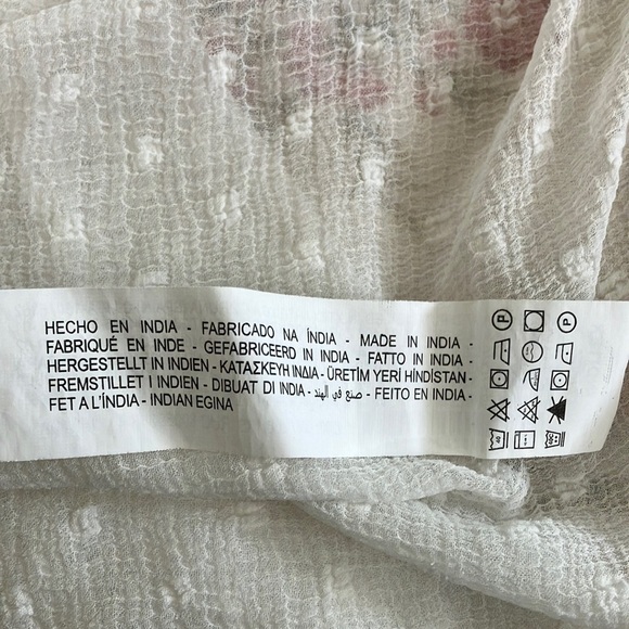 Zara Sheer White Lace and Swiss Dot Blouse - Picture 8 of 8